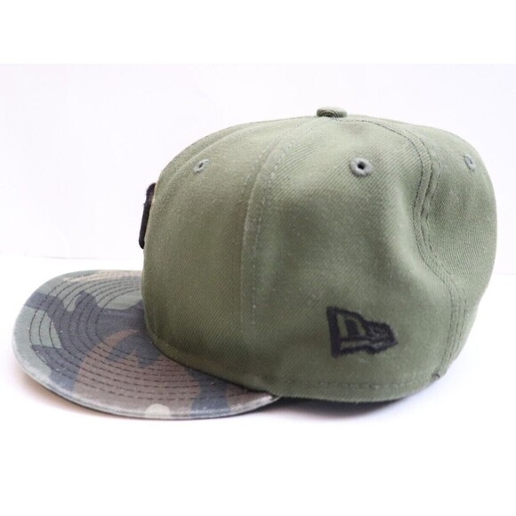 New Era 59FIFTY On-Field Pittsburgh Pirates Green Camo Brim Fitted 6 5/8 Hat USA - Picture 3 of 6